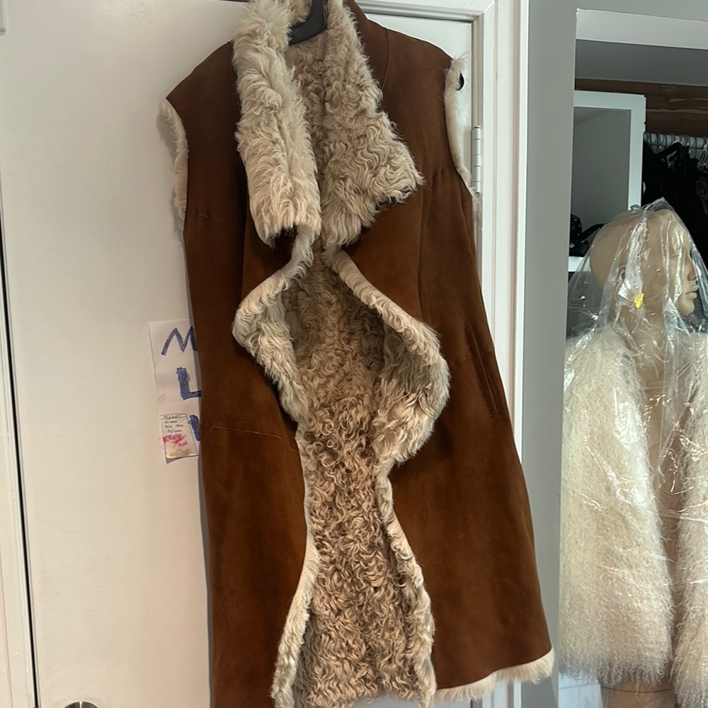 Brown Shearling Vest
